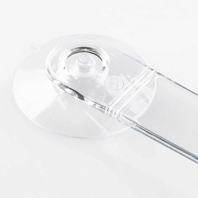 8" Clear Plastic Suction Squeegee Shower Window Cleaner | Suction Storage Hook