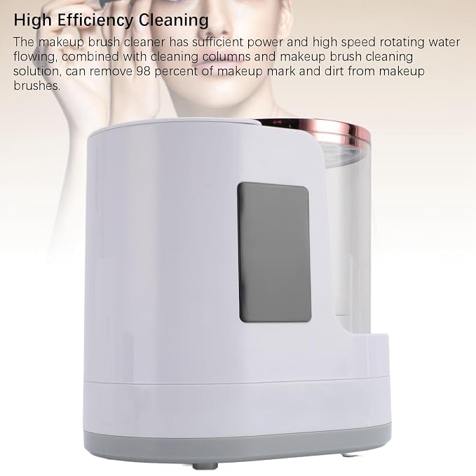 3 in 1 Electric Makeup Brush Cleaner, Automatic Makeup Brush Washer with High Speed Rotating Water Flow and Drying Stand, for Home Cosmetic Brush Cleaning