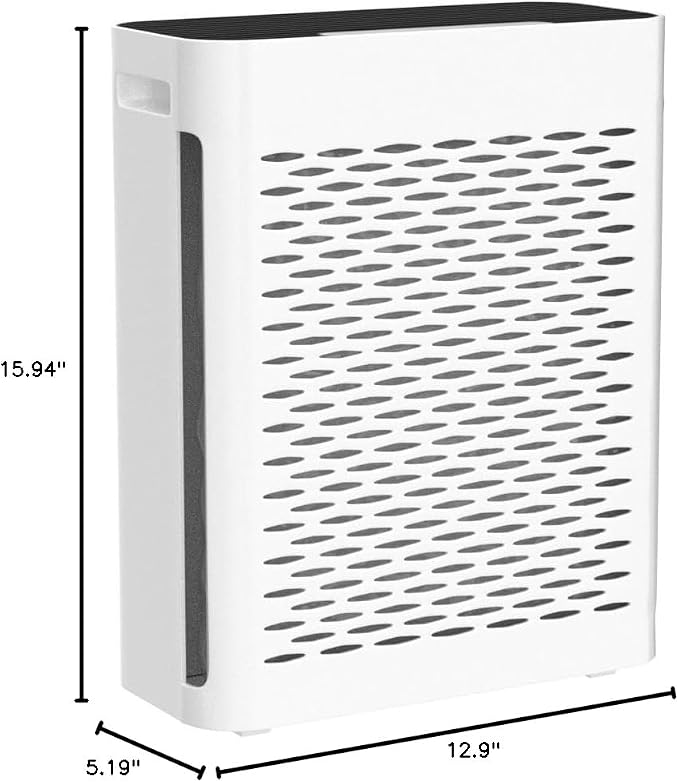 Homvana Air Purifier for Home Larger Room Bedroom, H13 True HEPA Air Filter Purifiers Cleaner, with Auto Mode, Quality Indicator, SilentAir Tech, Ozone Free for Pets Allergies Smokers Dust Pollen etc