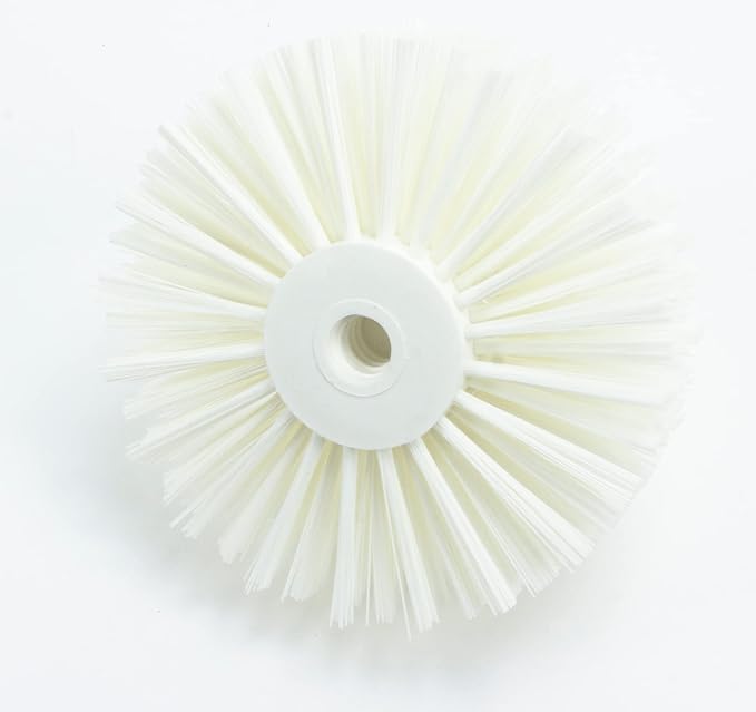 SPARTA Industrial Tank Brush Head Pipe Brush Head, Drain Brush with 3/4" Thread Hole (Handle Not Included) for Commercial Use, Plastic, 7 x 5.7 Inches, White (Pack of 2)