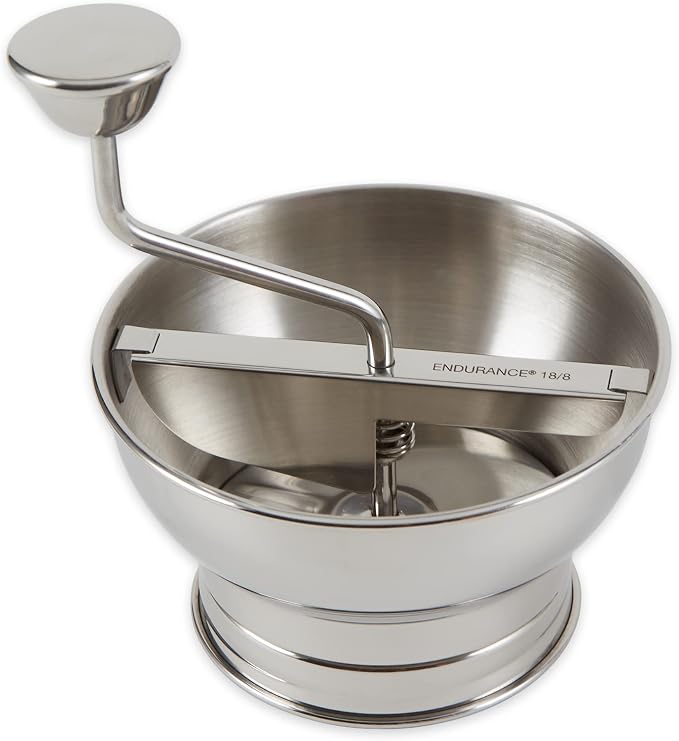 RSVP International Endurance Kitchen Tool Collection Stainless Steel Food Mill, Mini, 5.5" Diameter