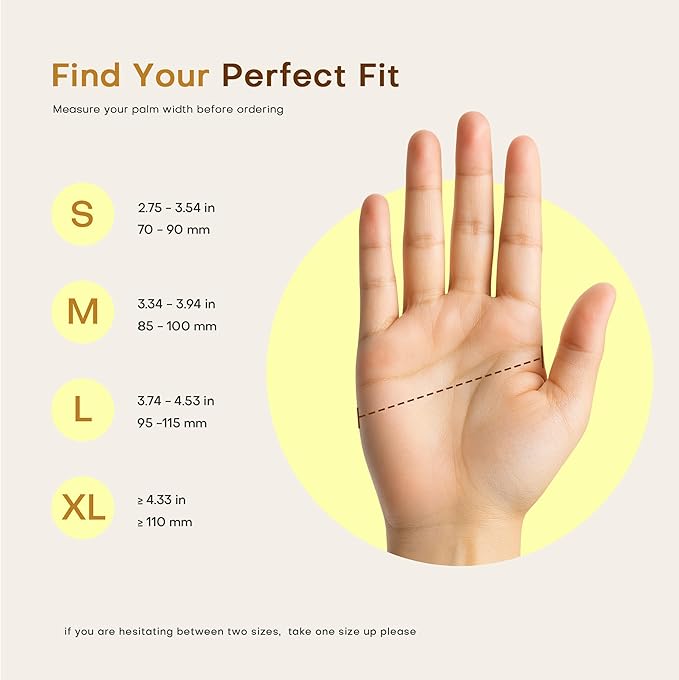 SUP Nitrile Exam Gloves, Powder-Free Latex-Free Food Safe Food Prep BBQ Cooking Cleaning Medical Disposable Glove, Tan 1000Ct