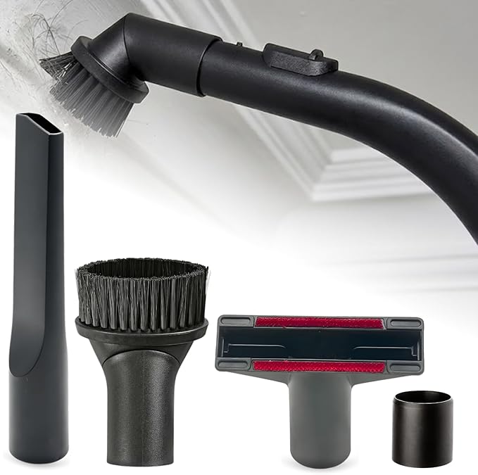 For Miele Vacuum Cleaner Attachments for Upholstery, Corners, Dusting & Car Detailing - Round Dust Brush, Crevice Tool, Upholstery Tool & More Compatible with Miele C1 C2 C3