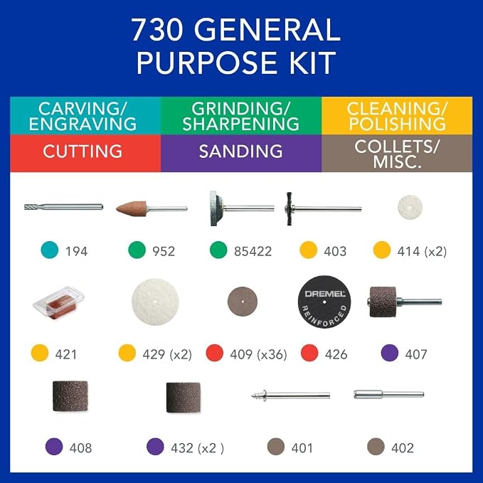 Dremel 730-01 52-Piece General Purpose Accessory Micro Kit
