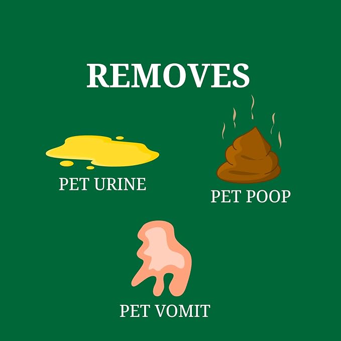| Pet Enzymatic Stain & Odor Eliminator for Strong Odors Around the Home - Carpet Cleaner for Dog & Cat Urine - Gallon Jug