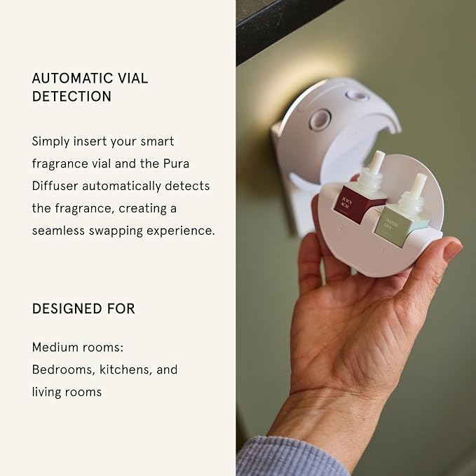 Pura & Antica Farmacista Home Scent Refill - Smart Home Air Diffuser Fragrance - Up to 120-Hours of Luxury Fragrance per Refill - Household Essential - Safe Diffuser - 2 Pack, Santorini