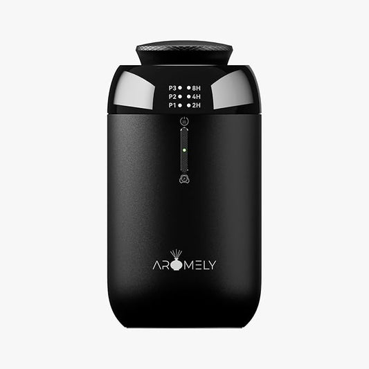 Car Diffuser & Home Air Freshener Waterless – Rechargeable – Intelligent Aroma Diffuser with Dual Mode – Portable Odor Eliminator for Car, Office Desk, and Small Room – Up to 150 SQFT (Black)