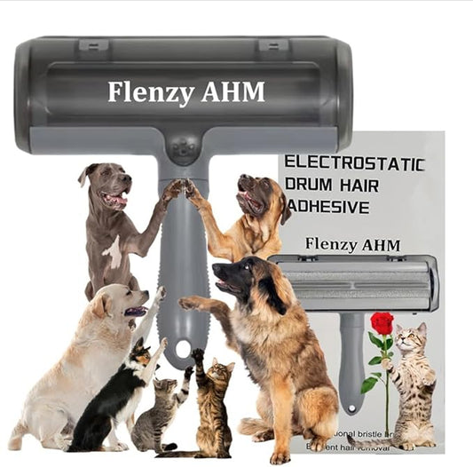 Pet Hair Remover Tool, Reusable Lint Roller Brush for Cat and Dog Hair and Fur Remover from Sofa, Couch, Furniture, Carpet, Bedding, Clothes and Car Seat. Waterproof, Portable and Easy to Clean-Grey