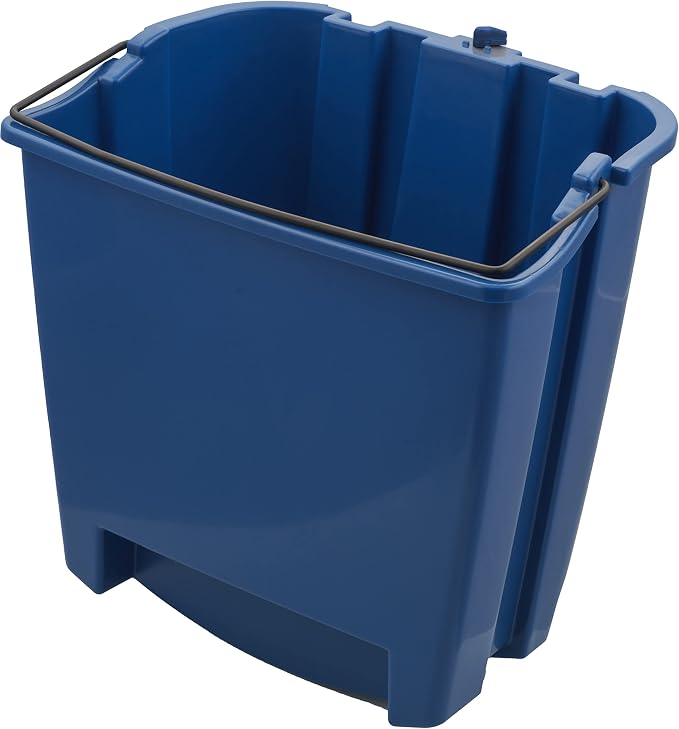 SPARTA OmniFit Mop Bucket System, Durable Mop Bucket, Side Press Wringer, and Soiled Water Insert, Floor Cleaning Essentials for Commercial and Home Use, 35 Qt Capacity, 1 Count, Yellow