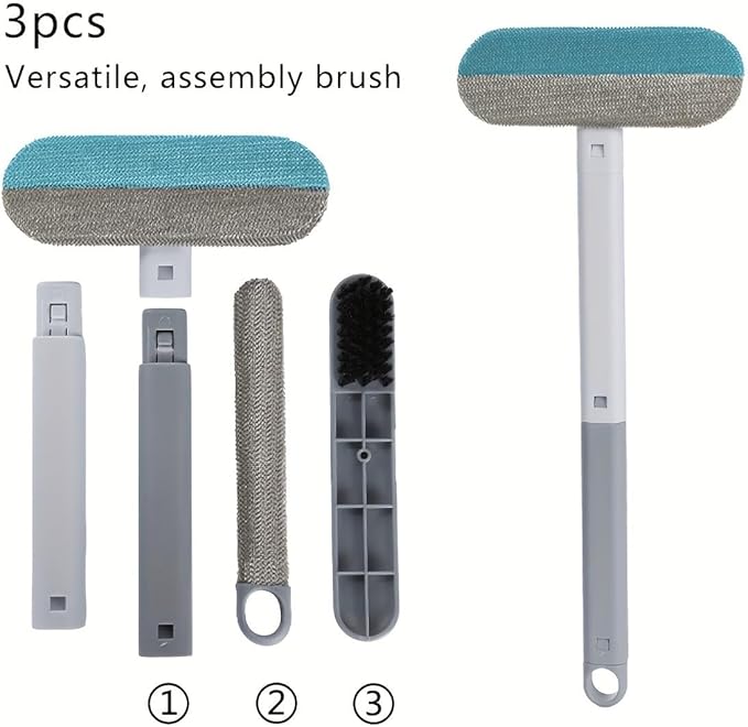 Pet Hair Remover – 4-in-1 Reusable Dog & Cat Hair Removal Tool, Standard Handle (17.7"), 2-Pack (Value Set), No-Bend Lint Brush for Furniture, Couch, Carpet, Car Seats & Window Screens