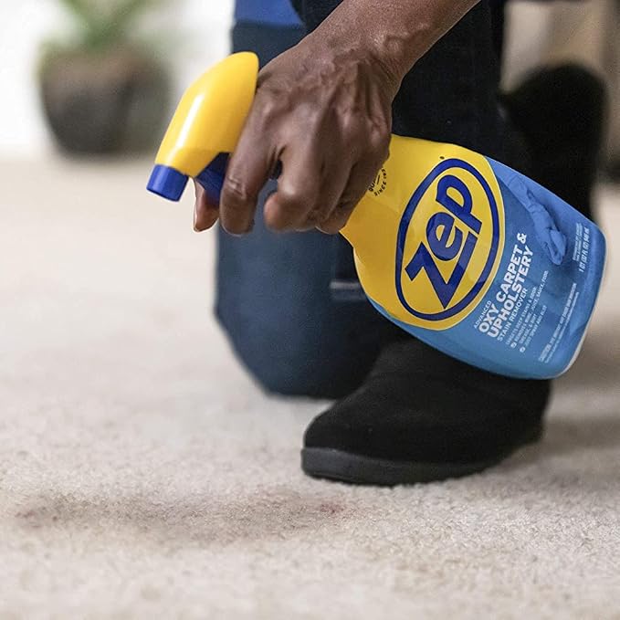 Zep Commercial Advanced Oxy Carpet & Upholstery Stain Remover, 12-1 Qt. Bottles, Bleach-free, Color Safe, Eliminates Tough Stains And Odors (ZUOXSR32)