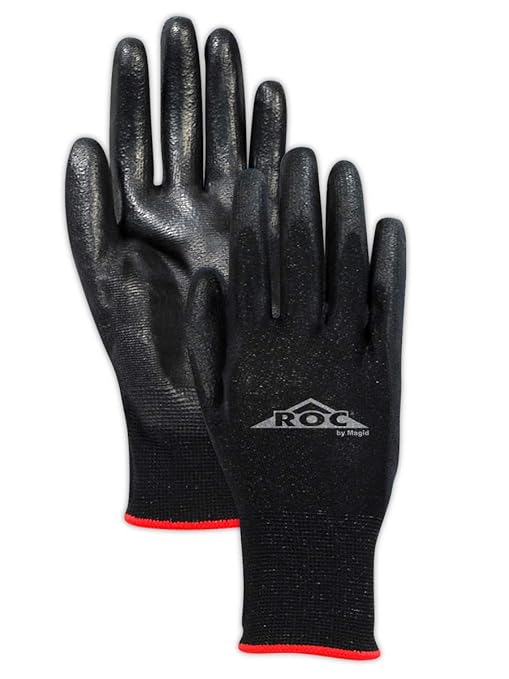 MAGID ROC Ultra-Lightweight Polyurethane Coated Palm Work Gloves, 36 Pairs, GP180