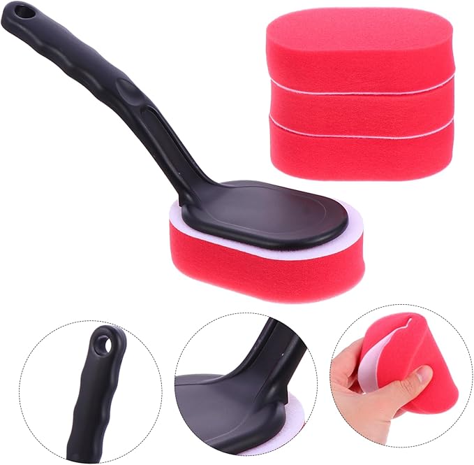 Healifty 15pcs Auto Detailing Brush Tire Cleaning Applicator Ergonomic Handle Car Polish