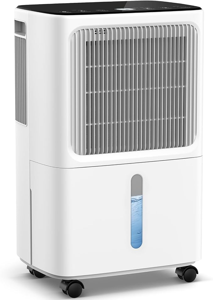 VEAGASO 2,500 Sq.Ft Dehumidifier for Basement with Drain Hose, Max 36 Pints Dehumidifiers for Home, Bedroom, Bathroom & Garage, 40dB Quiet, 3 Modes, 0.53 Gal Tank, 24H Timer & Child Lock