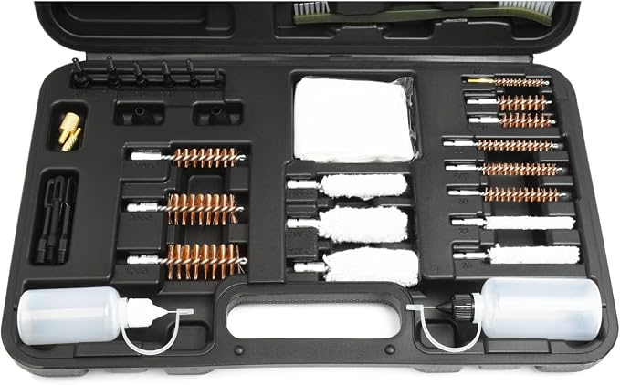 Gun Cleaning Kit Universal Gun Cleaner for Shotgun, Pistol, Rifle, All Guns with Lightweight Carrying Case