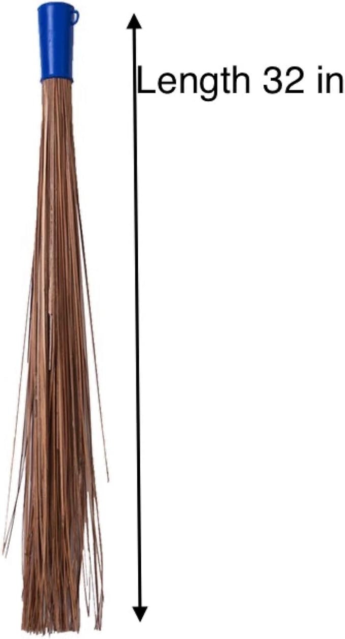 32 inch Multi-Surface Sturdy Outdoor Authentic Coconut Leaf Broom - Asian Heavy Duty - Traditional