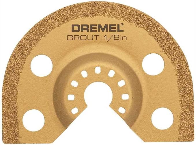 Dremel MM501-1/16-Inch Oscillating Multitool Blade for Grout Removal, Fast Cutting Carbide Accessory - Universal Quick- Fit Interface Fits Bosch, Makita, Milwaukee, and Rockwell