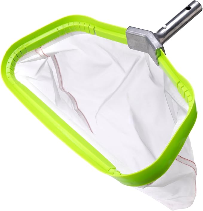 Ultra Fine Mesh Pool Silt Net, Heavy Duty Leaf Rake with Aluminum Frame, Tear Resistance Nylon Basket for Skimming Wet Sand