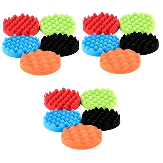 15pcs Professional Car Polishing Pads Wool Pads Grip Plate for Detailing
