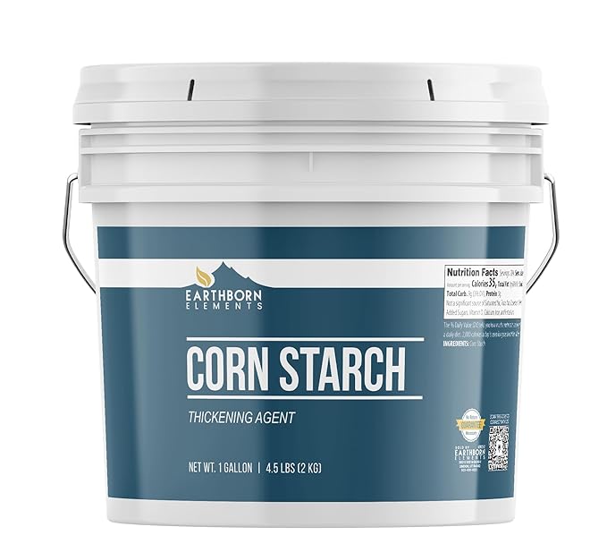 Earthborn Elements Baking Soda, Corn Starch, and Whole Milk Powder Bundle, 1 Gallon Each, Bulk Sizes, Cleaning & Cooking