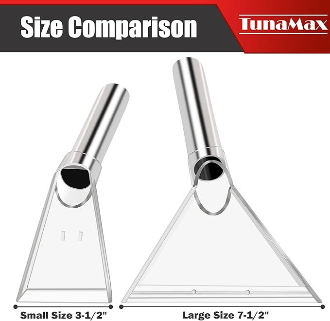 TunaMax Universal Work with All Shop Vacs Clear Extractor Attachment with 1-1/4" & 1-7/8" & 2-1/2" Adapters for Upholstery & Carpet Cleaning & Auto Detailing