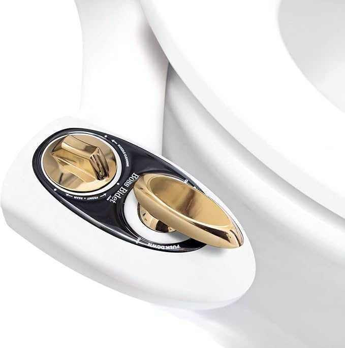 Bold White Gold – Non electric bidet attachment for your toilet seat – Water Sprayer, Save your Money on toilet paper and Reduce Waste