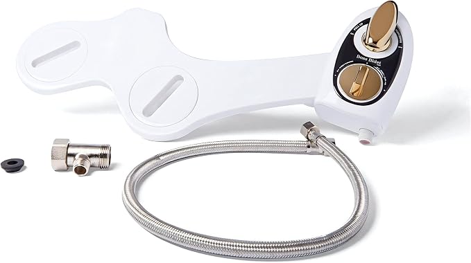 Bold White Gold – Non electric bidet attachment for your toilet seat – Water Sprayer, Save your Money on toilet paper and Reduce Waste