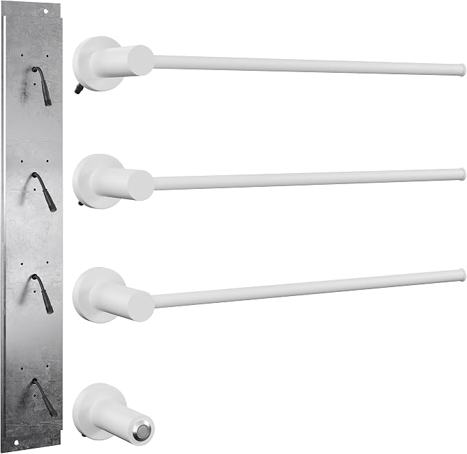 Swiss Madison Claire 3-Bar Electric Towel Warmer Heated Towel Racks for Bathroom in Matte White