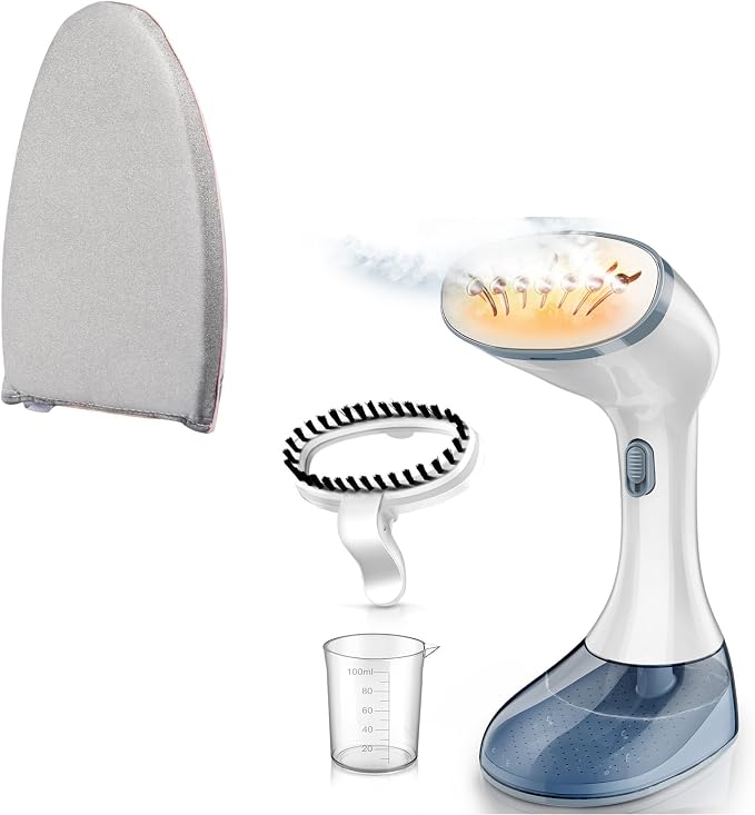 Garment Steamer with Ironing Glove, Anti Steam Heat-Resistant Glove with Thick Sponge Padding, Waterproof Surface, Ventilated Design, Built-In Finger Loop for Easy Ironing