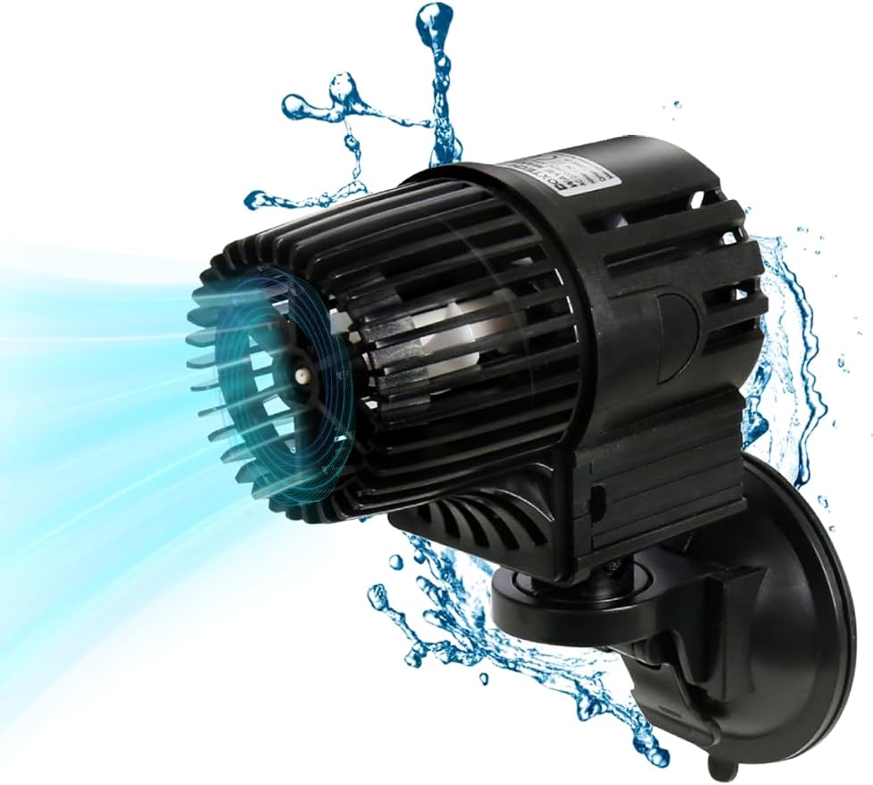 UPETTOOLS Aquarium Powerhead, 1280 GPH Wave Maker | 20-75 Gal, 360° Adjustable, Magnetic Mount, Quiet, Fresh & Saltwater