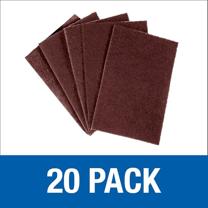 Mercer Abrasives 285MRN-20 6-Inch by 9-Inch Non-Woven Industrial Strength Hand Pads, Maroon, 20-Pack