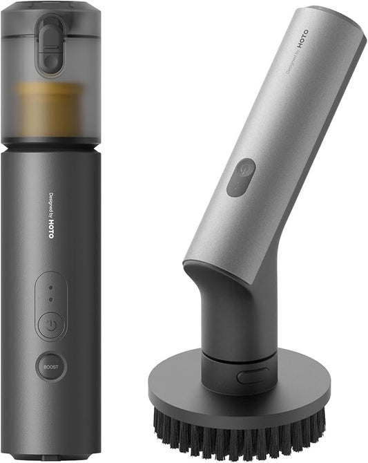 HOTO AutoCare Air Duster & Vacuum with Electric Spin Scrubber