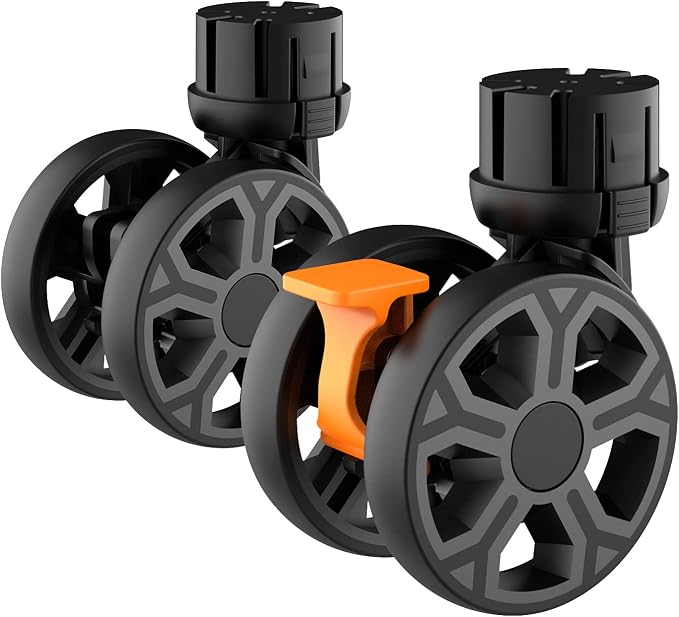 FELICON SELORSS Heavy Duty Rotation Swivel Wheels for BY06 BY06S BY06C BY10 BY10WX Folding Utility Cart Rolling Crate(Black-2PCS)