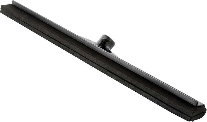 Restaurantware-SQUEEGEE ONLY: Clean Tek Professional 24 Inch Floor Squeegee, 1 Broom With Foam Blade - Handle Sold Separately, Heavy-Duty, Black Plastic Wiper For Bathroom Floor