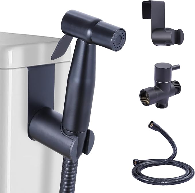 Handheld Bidet Sprayer for Toilet, Brass Jet Spray for Feminine & Baby Wash | Brass bidet sprayer, pressurized jet spray for feminine wash, baby care & toilet cleaning, easy install with all accessories