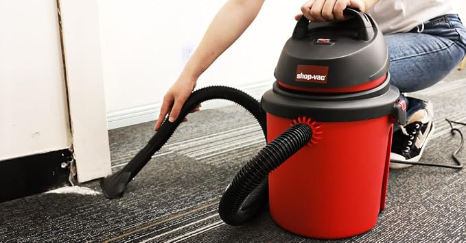 Shop-Vac 5890489 4 Gallon 4.0 Peak HP Wet/Dry Vacuum, 1.25 Inch Diameter x 4 Foot Hose, 6 Foot Cord, Ideal for Jobsite, Garage & Workshop
