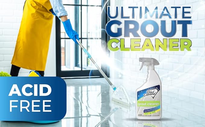 Black Diamond Stoneworks Marble & Tile Floor Cleaner 1-Quart AND ULTIMATE GROUT CLEANER 1-Quart AND Granite Counter Cleaner 1-Quart.