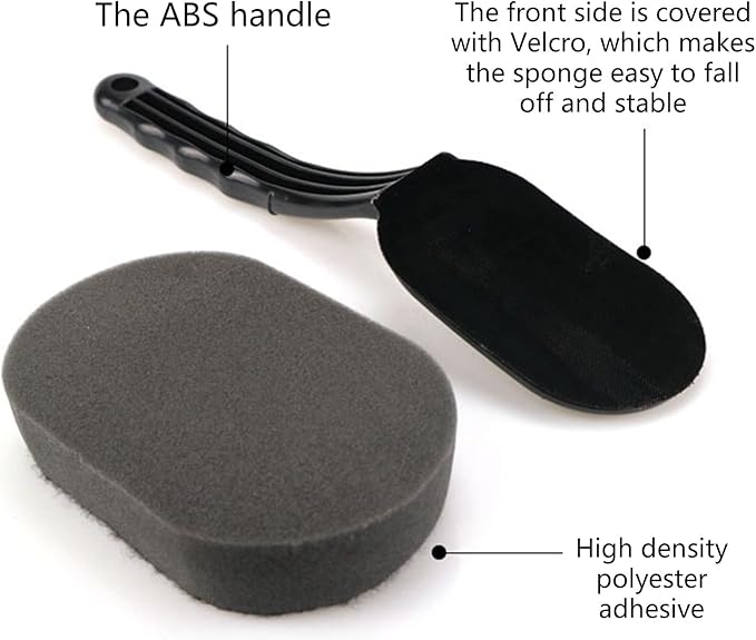 Car Wheel Polishing Waxing Sponge Brush ABS Washing Cleaning Tire Dressing Applicator Pads