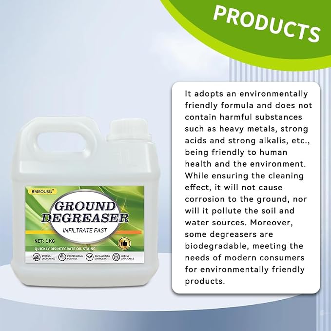 Concrete Oil Stain Remover - Removes and Cleans Oils, Greases from Garage Floors & Driveways | Heavy Duty Degreaser, Removes Tar & Grime, For Kitchen, Gas station, Garage, Outdoor & More (1 KG)