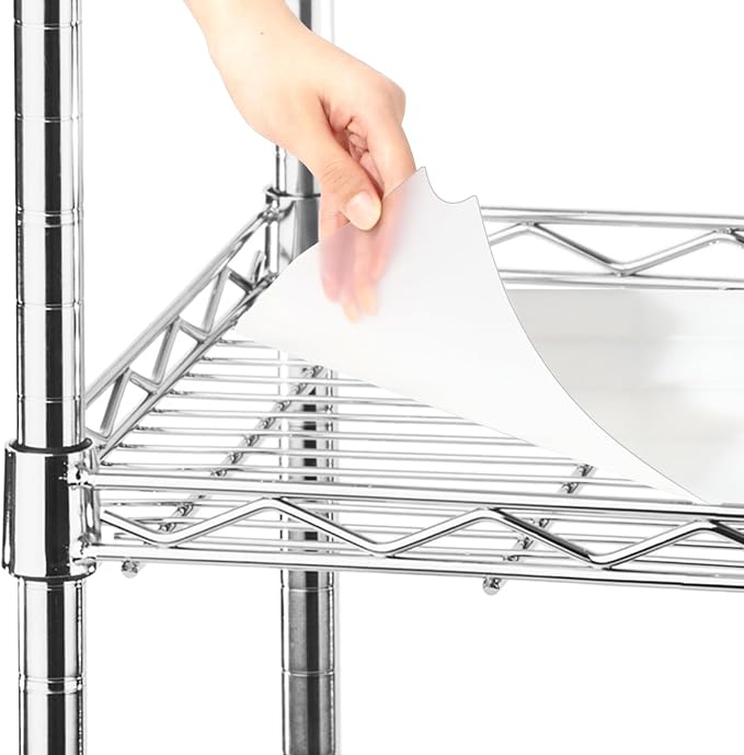Frienda Set of 5 Wire Shelf Liner 16 x 36 Inch Heavy Duty Waterproof Shelf Liners for Wire Shelving, Non Adhesive Plastic Mat for Metal Rack Kitchen Shelves, Shoe Rack (Clear)
