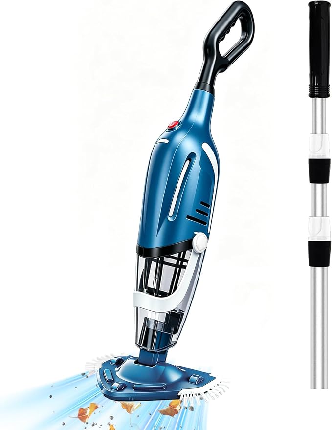YASHINE Cordless Pool Vacuum Cleaner, Rechargeable, Handheld Pool Vacuum for Above Ground and Inground Pools, spa hot tub 18.5 GPM Suction 80 Min Run Time