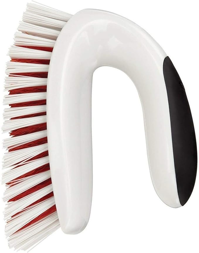 OXO All-Purpose Scrub Brush, Black/White, One Size and OXO Good Grips Deep Clean Brush Set