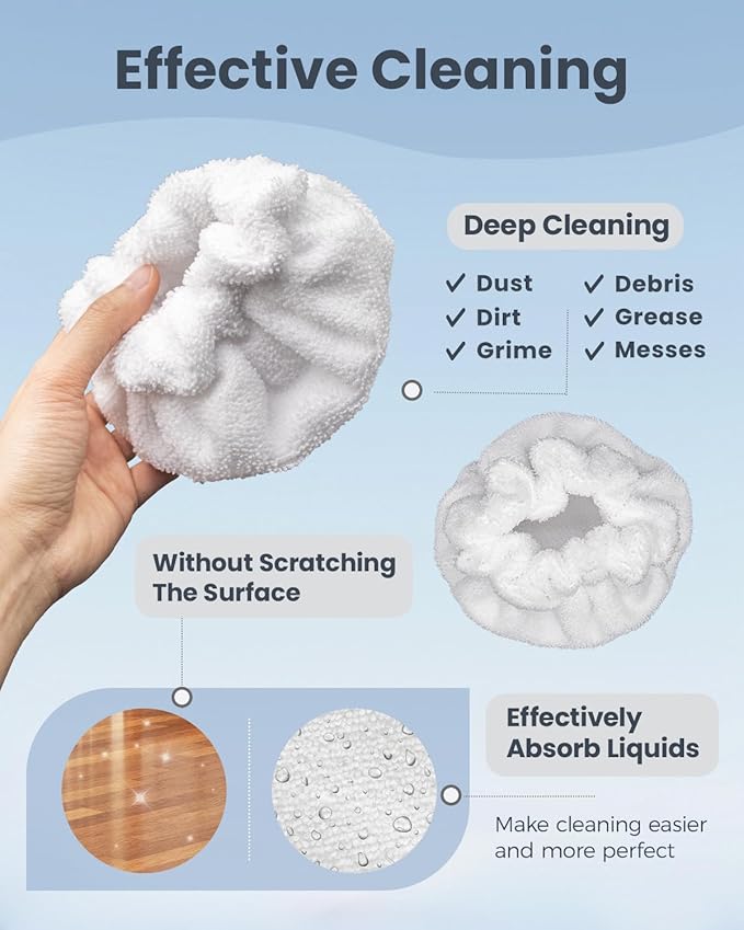 Small Triangle Bonnets + Steam Cleaner Pads + Large Rectangle Bonnets Compatible with Dupray Steam Cleaner