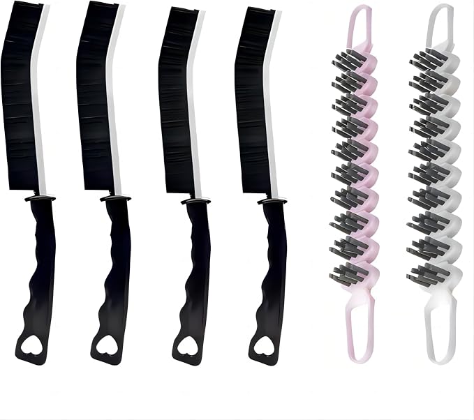 6PCS Crevice Cleaning Brush Bendable Cleaning Brush for Household Use Bathroom Kitchen