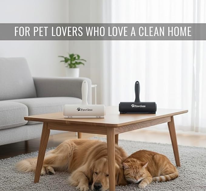 Pet Hair Remover – Reusable Lint Roller for Cat & Dog Hair on Furniture, Couch, Carpet, Car, Beddings– Eco-Friendly, No refills, No sheets Needed