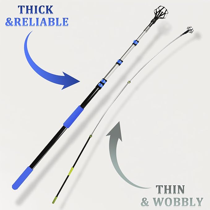 28FT Reach Telescopic Extension Pole, 5-20FT Multi-Purpose Extendable Pole with Universal Twist-on Metal Tip, Lightweight Sturdy Aluminum Paint Roller Extension Pole for Dusting Painting Cleaning
