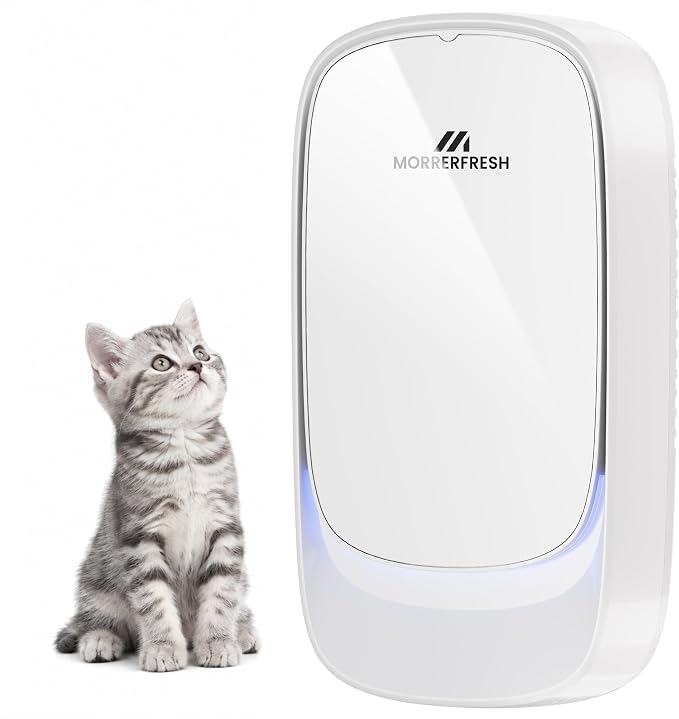 Air Ionizers, Plug in Negative Ion Air Purifier, Pet Odor Eliminator for Dogs/Cats, Ozone Free Quiet Air Freshener for Small Spaces/Cat Litter Room, Kitchen, Smoke Dust, Mini Air Cleaner