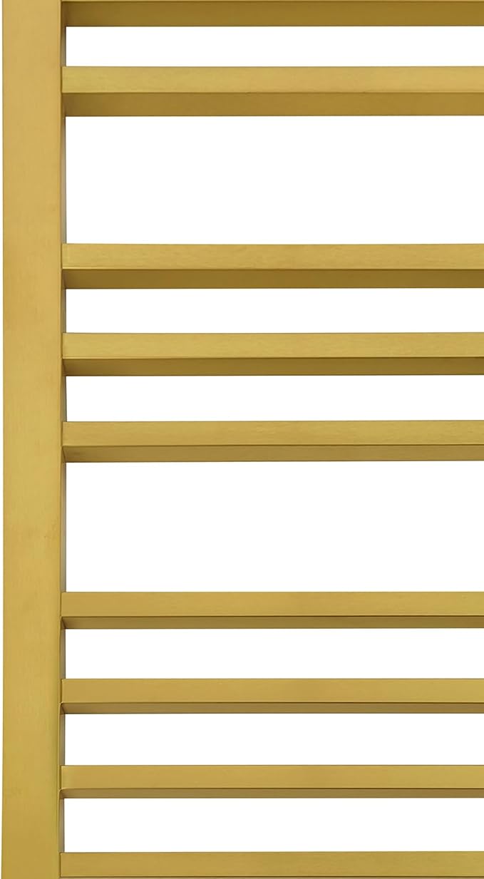 Luxury Heated Towel Rack for Bathroom, Wall Mounted Electric Towel Warmer Racks with Timer & Temperature Multi-Level Adjustable, 10 Bars Stainless Steel Towel Heater for Bathroom (Brushed Gold)