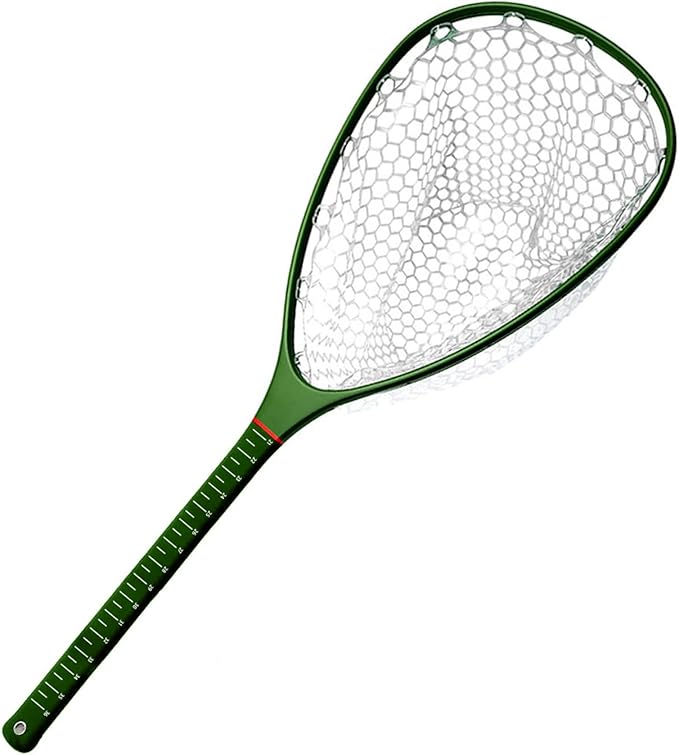 Aventik Fly Floating Fishing Net Carbon Fiber Landing Trout Net Light Weight Clear Rubber Ghost Net Catch & Release