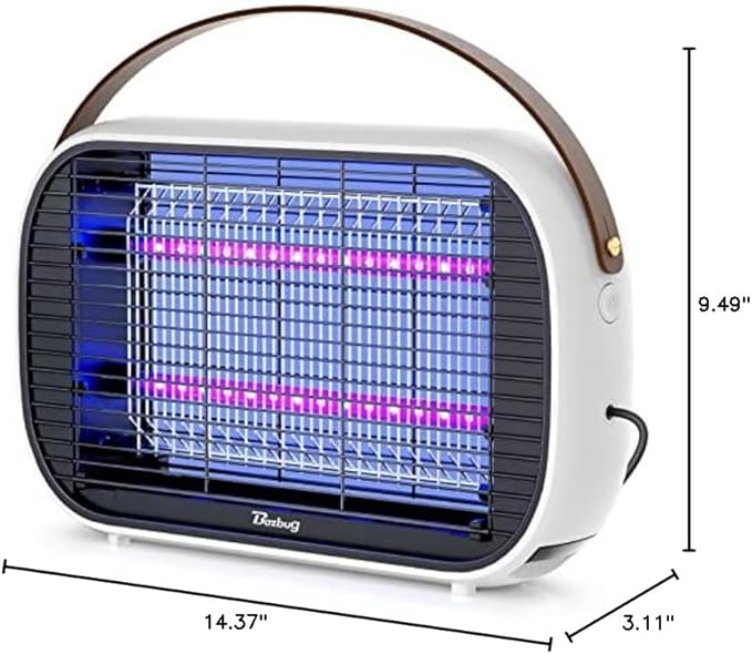 Buzbug LED Bug Zapper Indoor, 50000 H Long-Lasting LED, Energy Saving & Dual Band Attraction, High-Voltage Electric Mosquito Zapper, Fly Trap Mosquito Trap, Fly Killer -MA015B